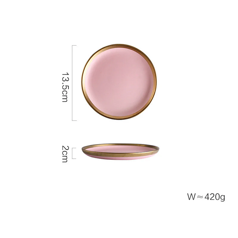 Pink & Gold Porcelain Dinnerware