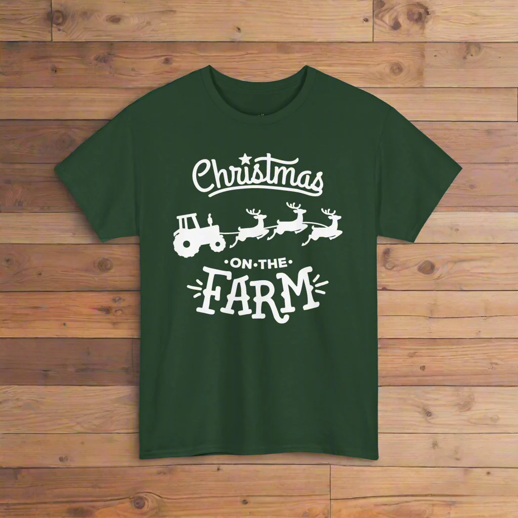 Christmas On the Farm Graphic T- Shirt