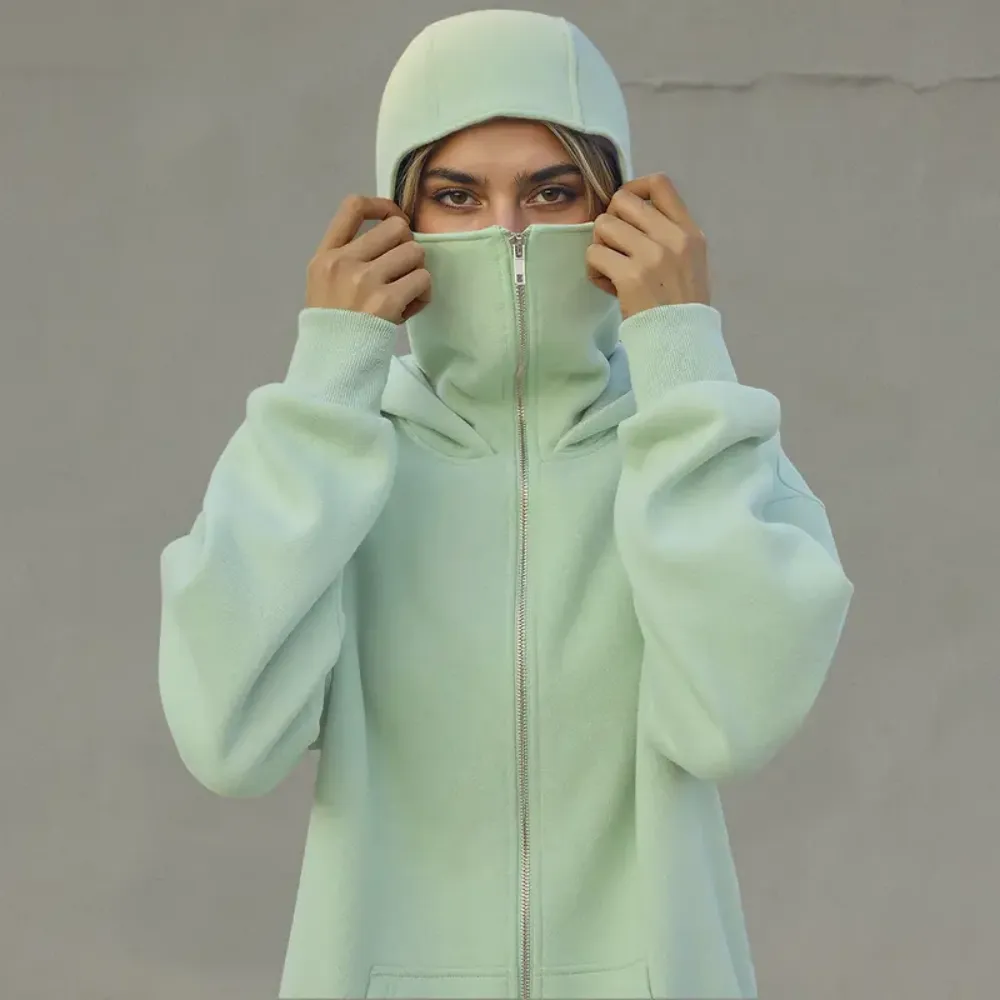 Women’s Balaclava Full-Face Mask Zip-Up Hoodie