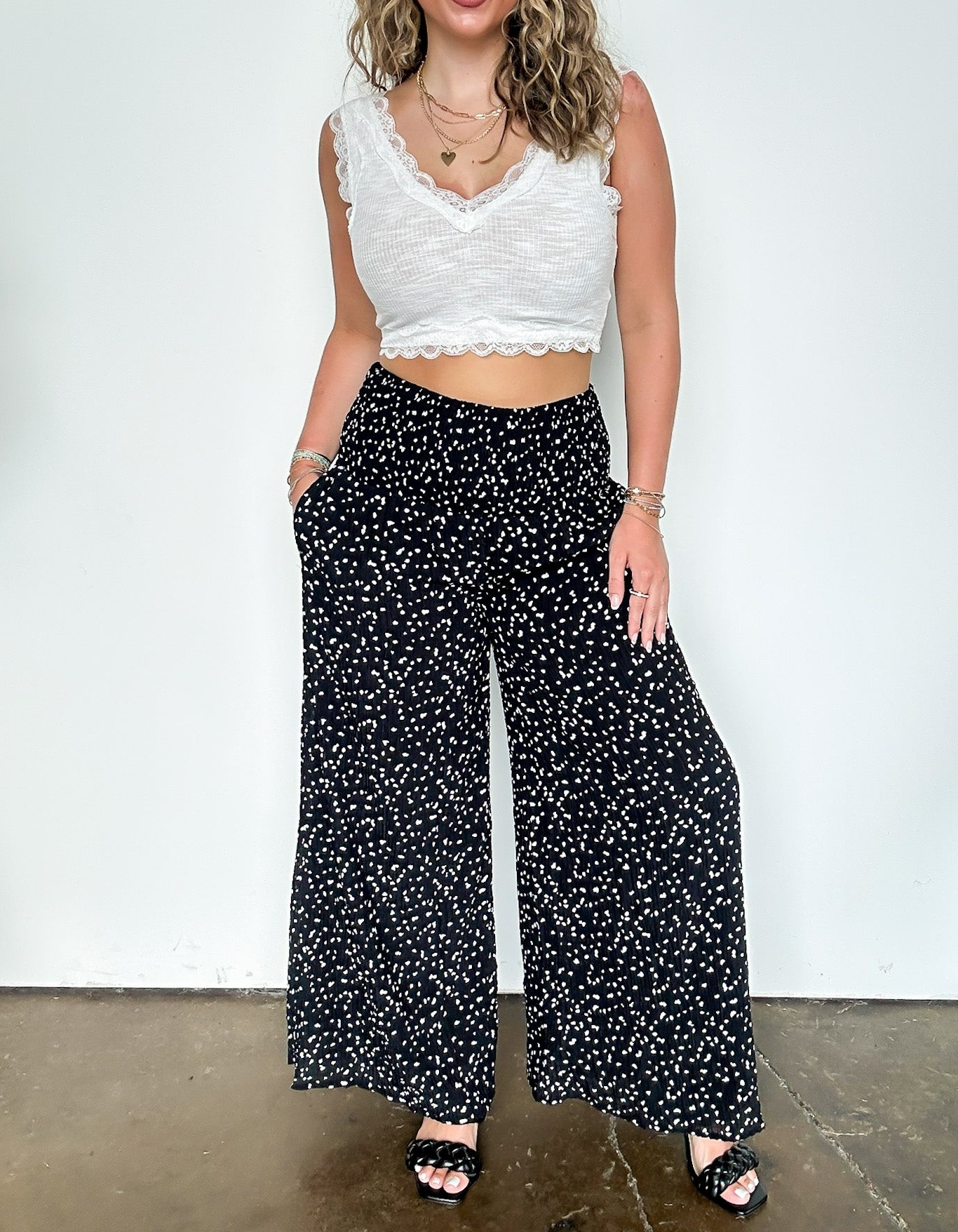 Flare High Waist Flowy Pants