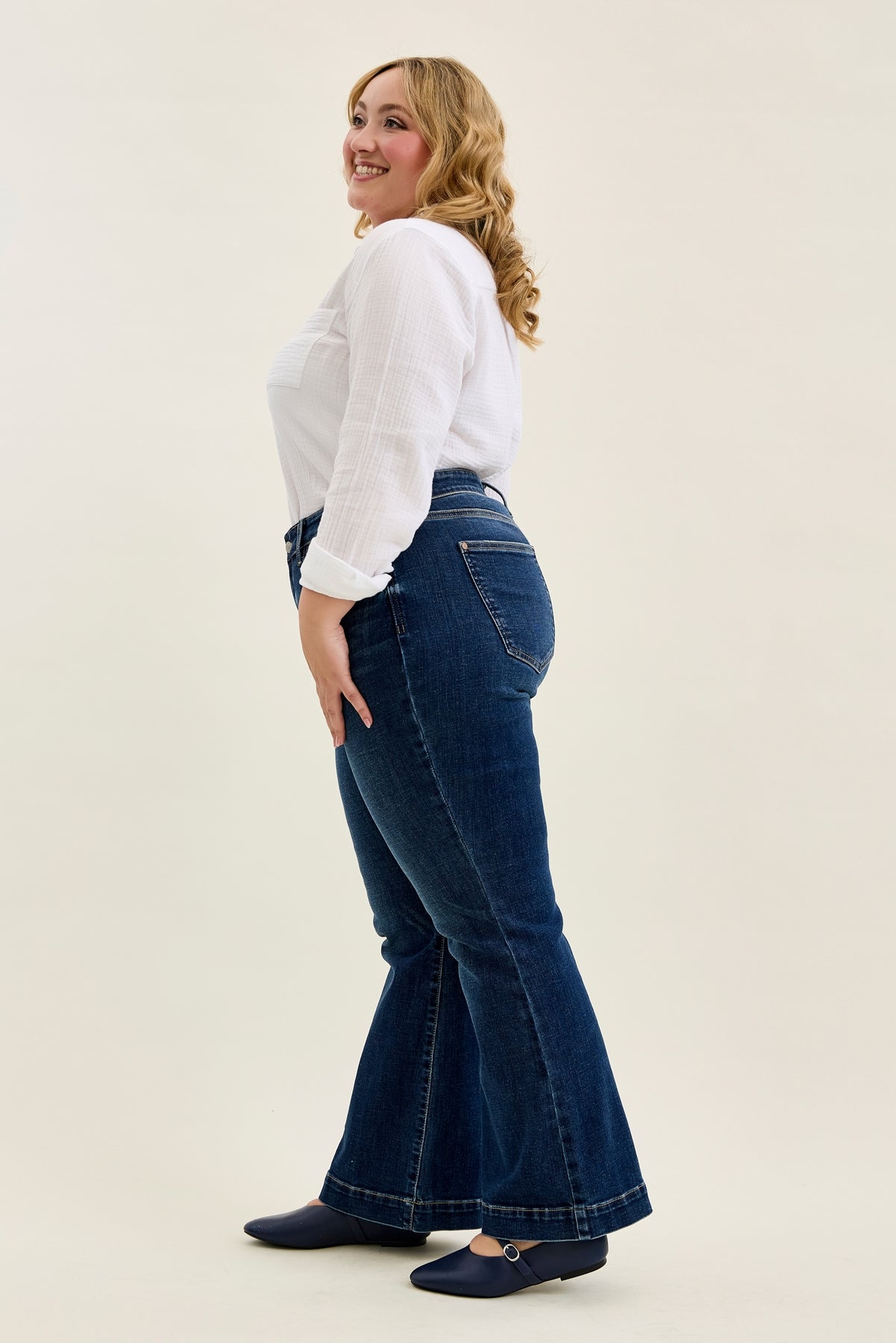 Charlotte Flare Jean (Petite) - PLUS