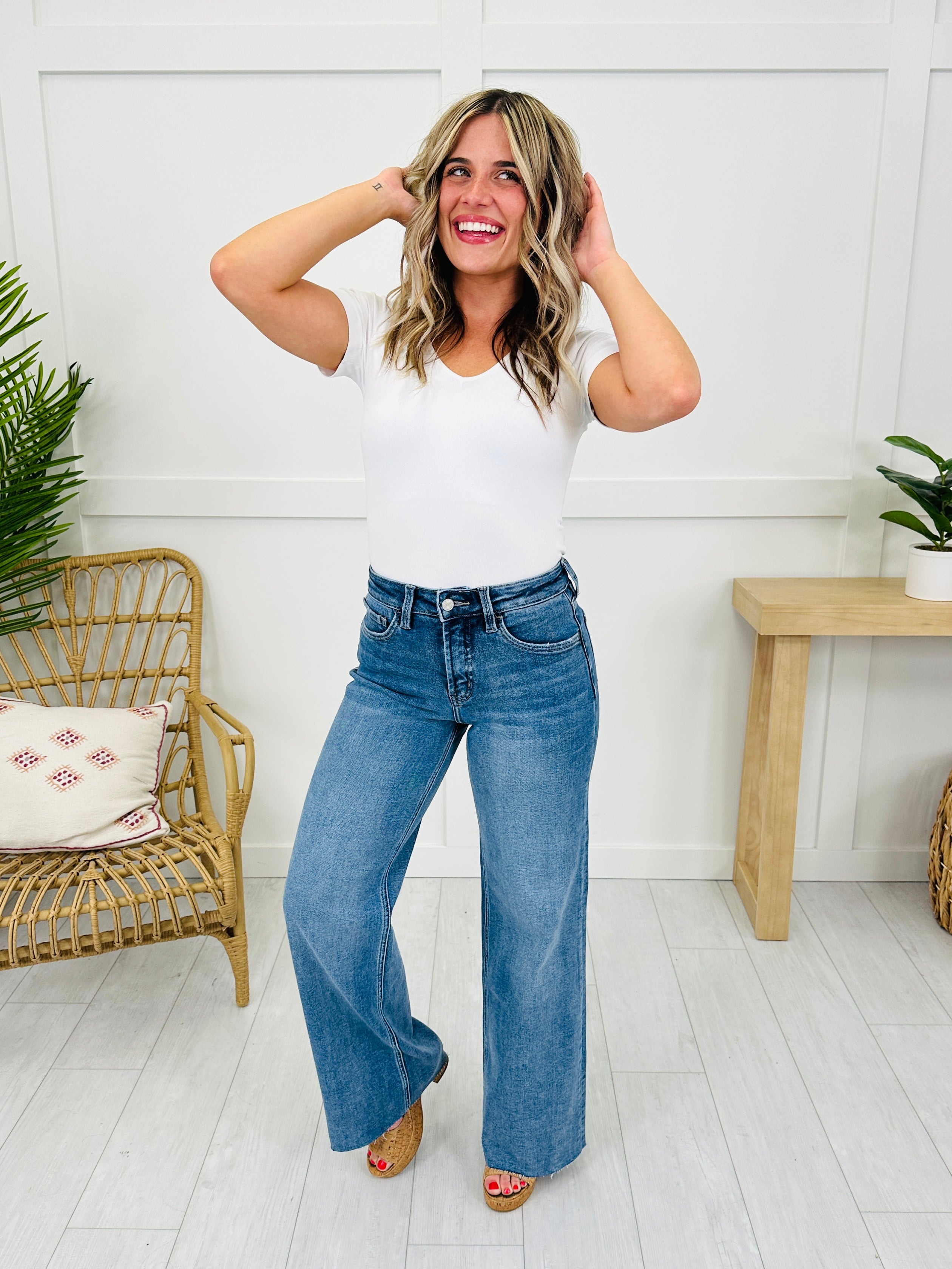 Planning Ahead Tummy Control Wide Leg Jeans