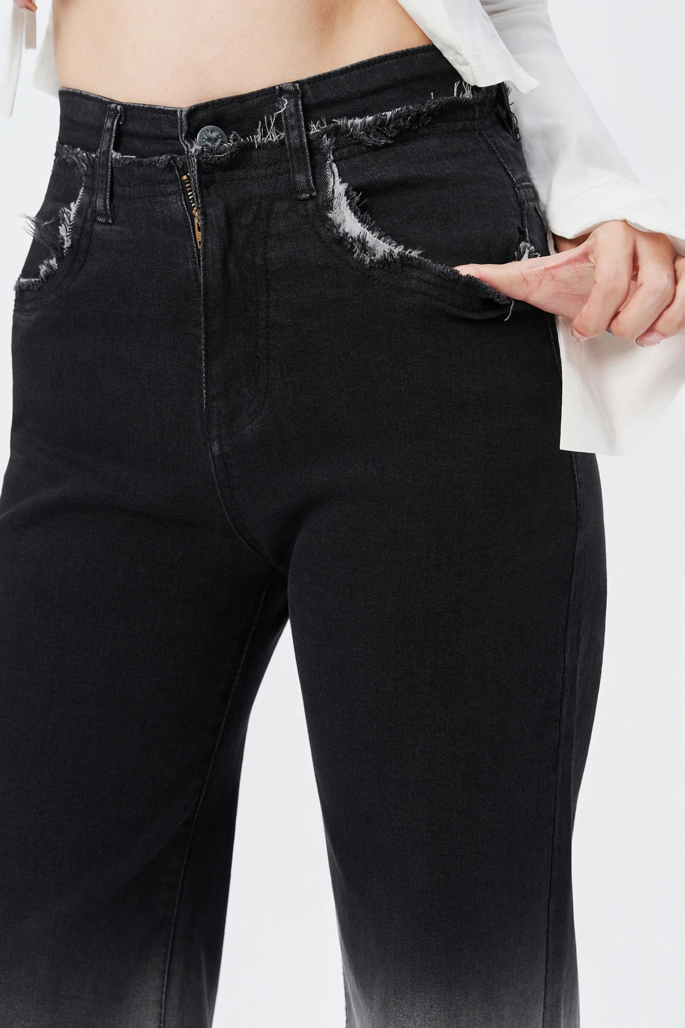 Bare Edge Ombre Wide Leg Jeans