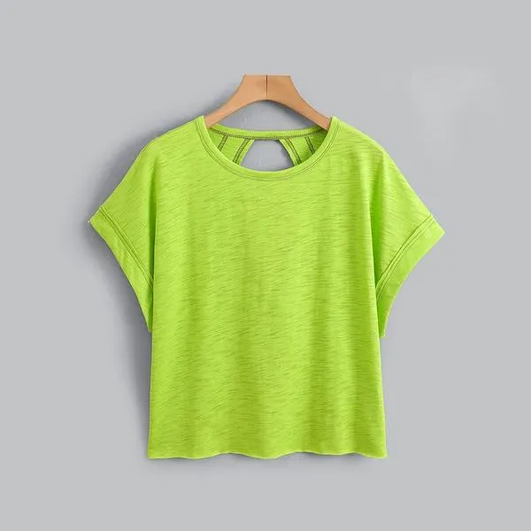 Women's Asymmetrical Cut-Out Batwing Tee