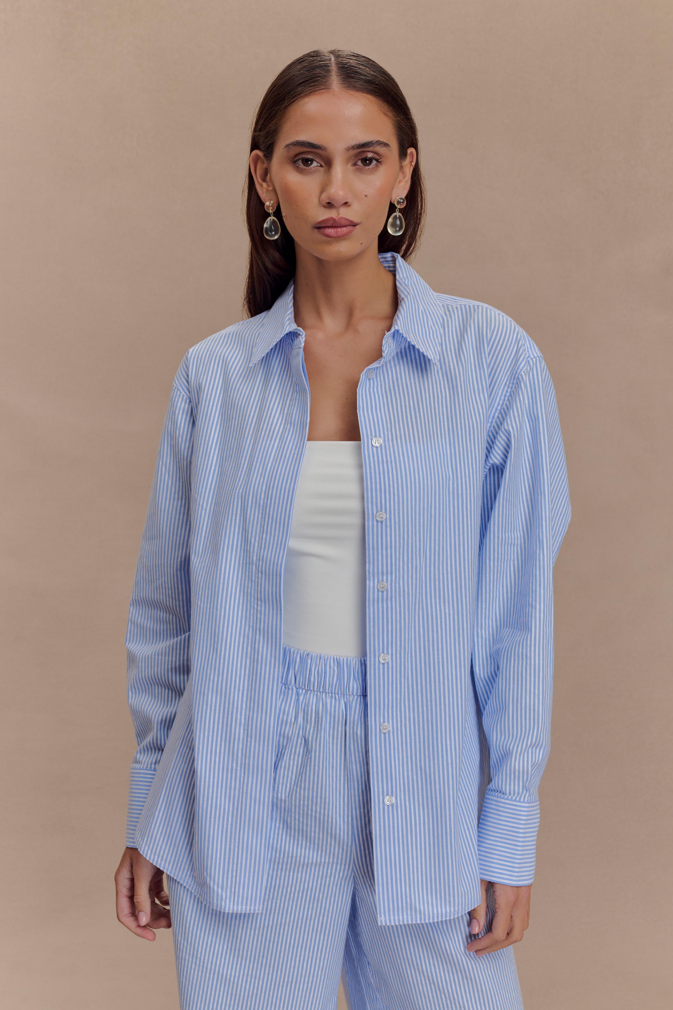 Pinstripe Oversized Shirt