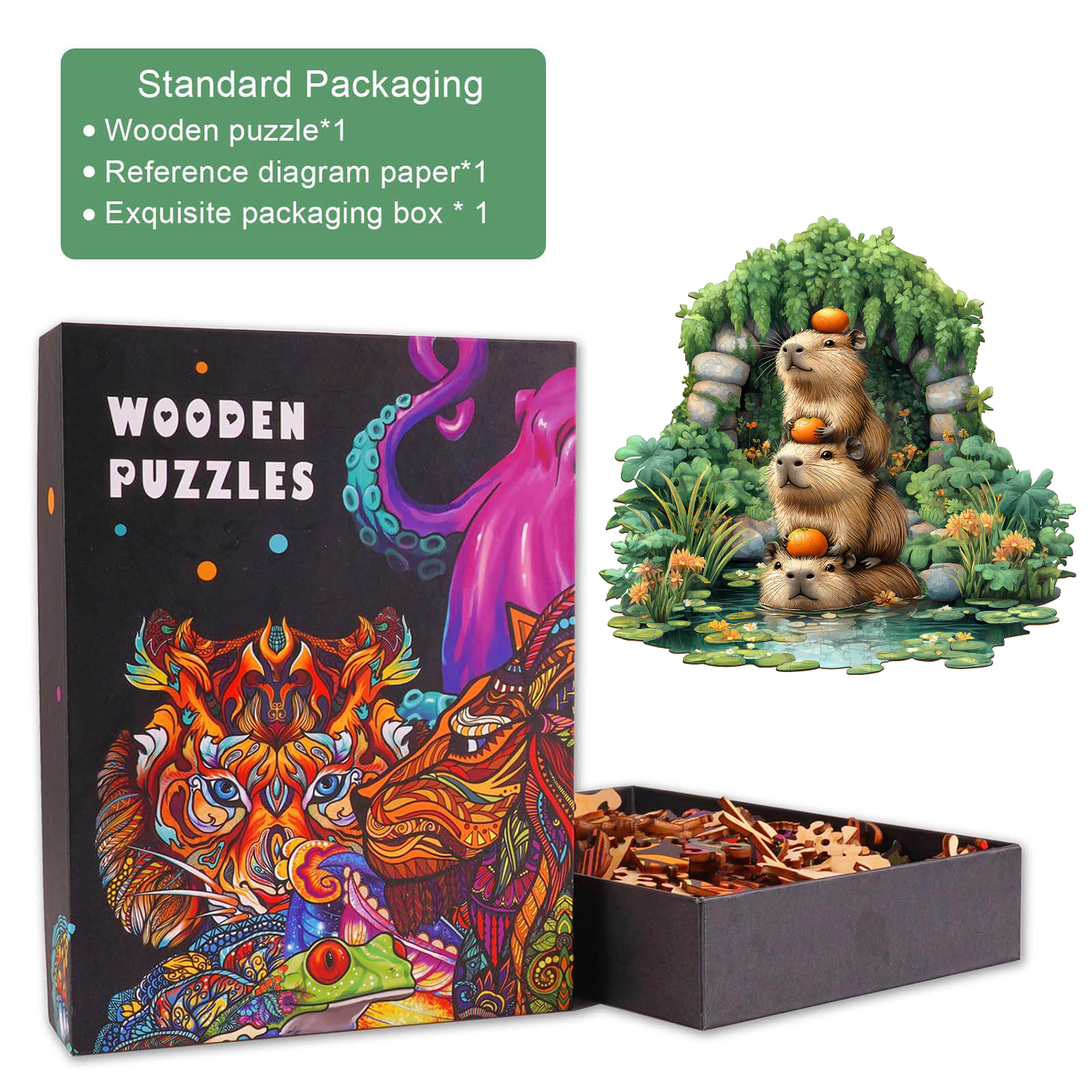 Capybara Wooden Jigsaw Puzzle