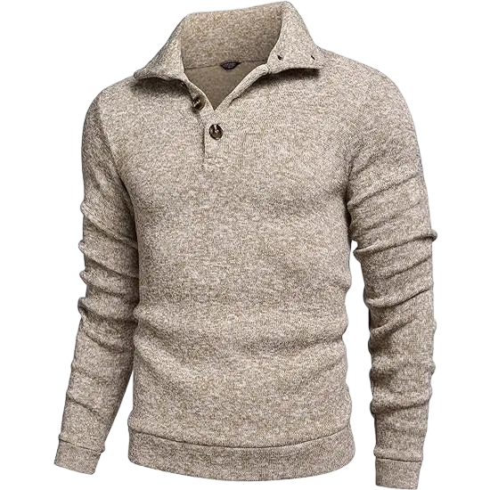 Men's Fitted Long Sleeve Turtleneck Pullover Sweater