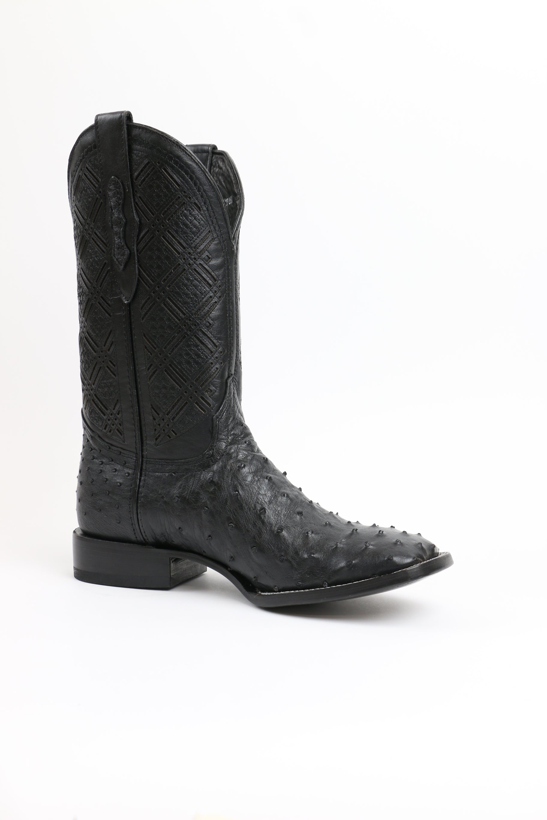 Chero's Premium Exotic Ostrich Triple Black Clearance Sale 70%OFF