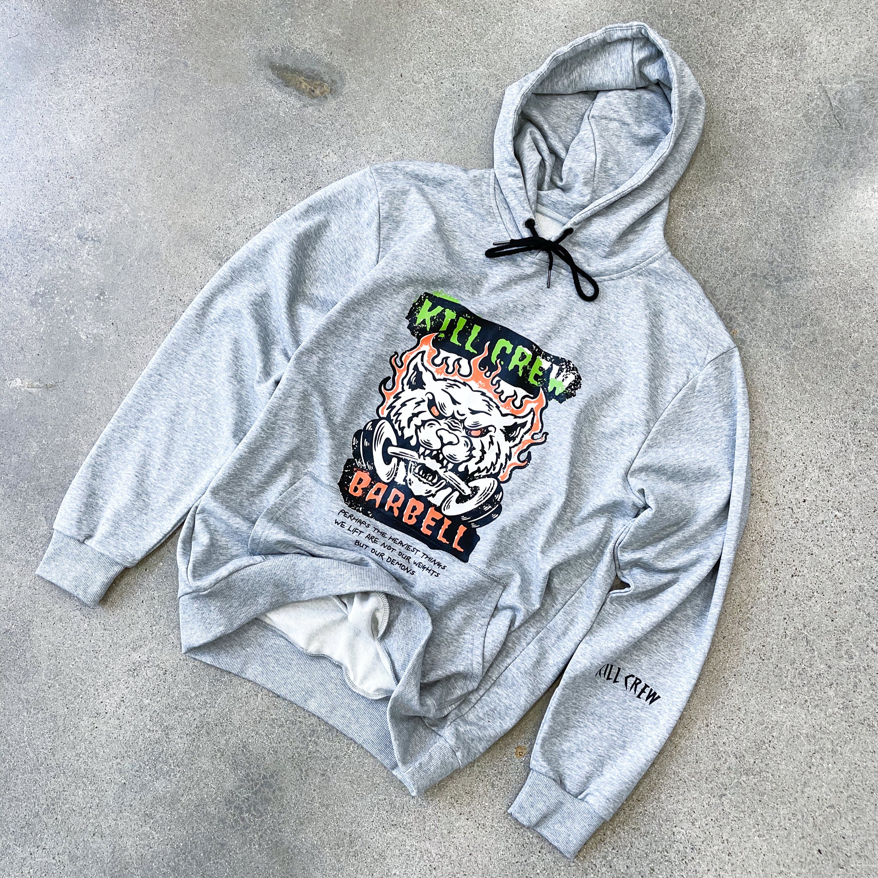 KILL CREW BARBELL HOODIE - GREY