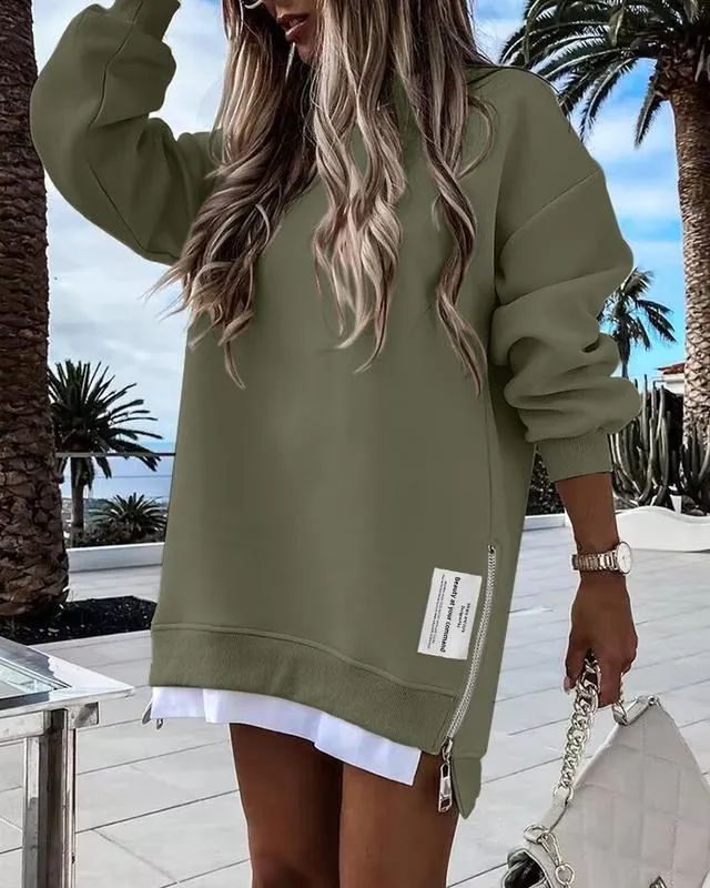 Womens Long Sleeve Pullover Sweatshirt