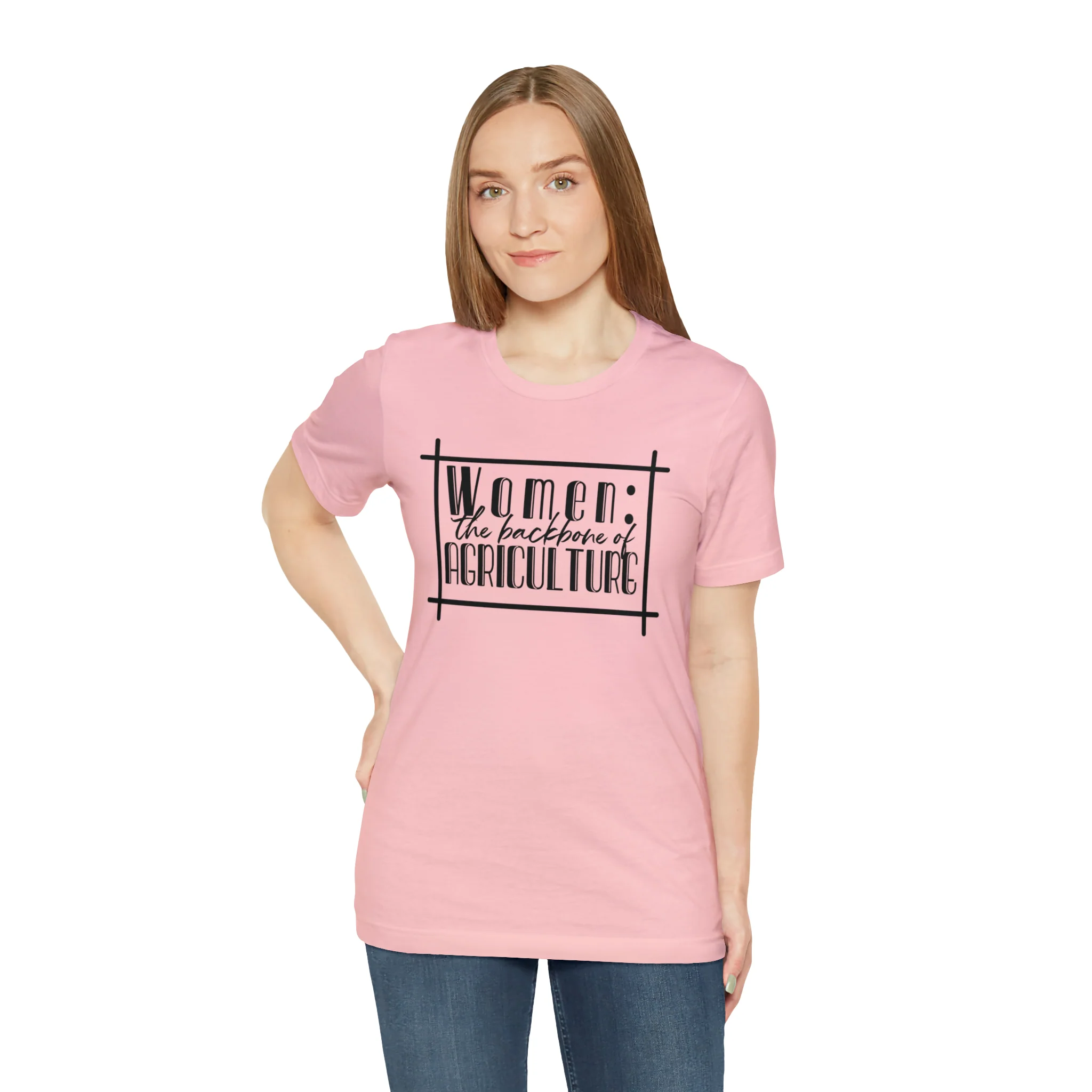 Women: The Backbone of Ag Unisex Jersey Short Sleeve Tee