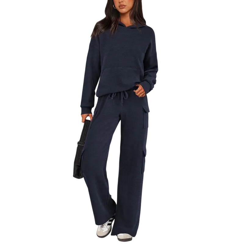 Women’s 2-Piece Knit Hoodie & Wide Leg Set