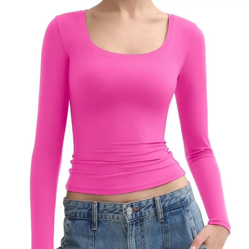 Women's Scoop Neck Long Sleeve Top