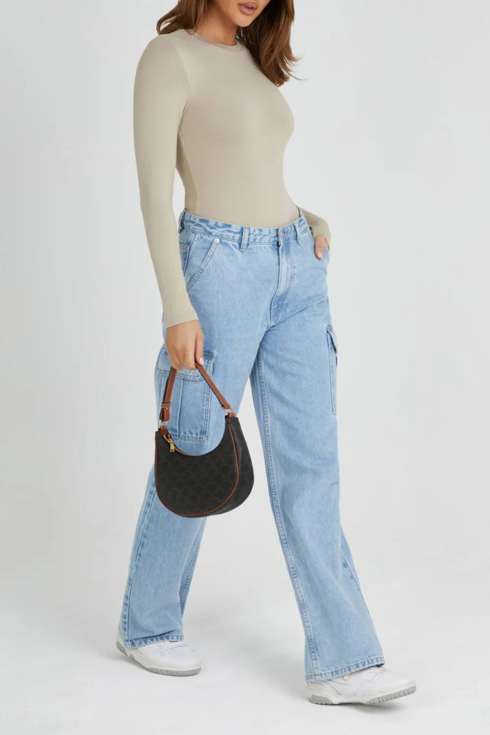 Recycled Nylon Long Sleeve Crew Neck Bodysuit