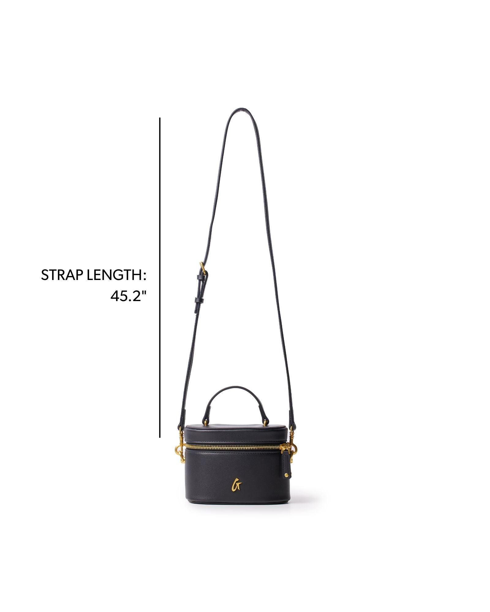 MINI SMOOTH GOLD VANITY BAG - BLACK