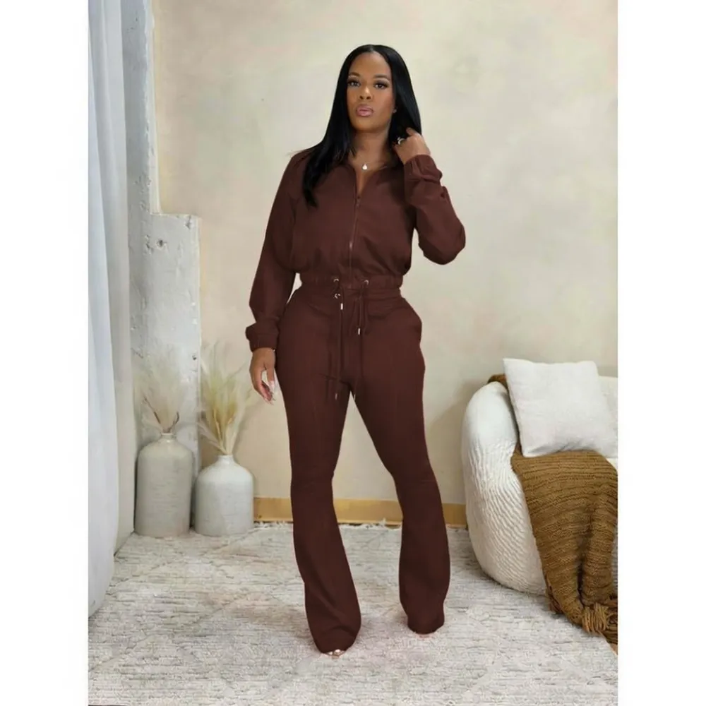 Flare Pants & Jacket Set