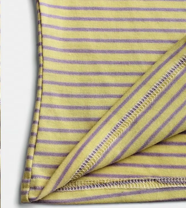 2 Piece Set Women's Casual Striped Shirt + Hot Pants