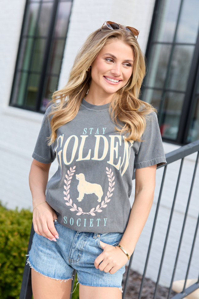Stay Golden Society Dark Grey Graphic Tee