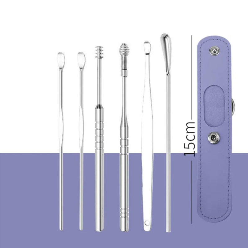 📢Portable 6-piece stainless steel ear piercing kit - Spiral ear tool✨