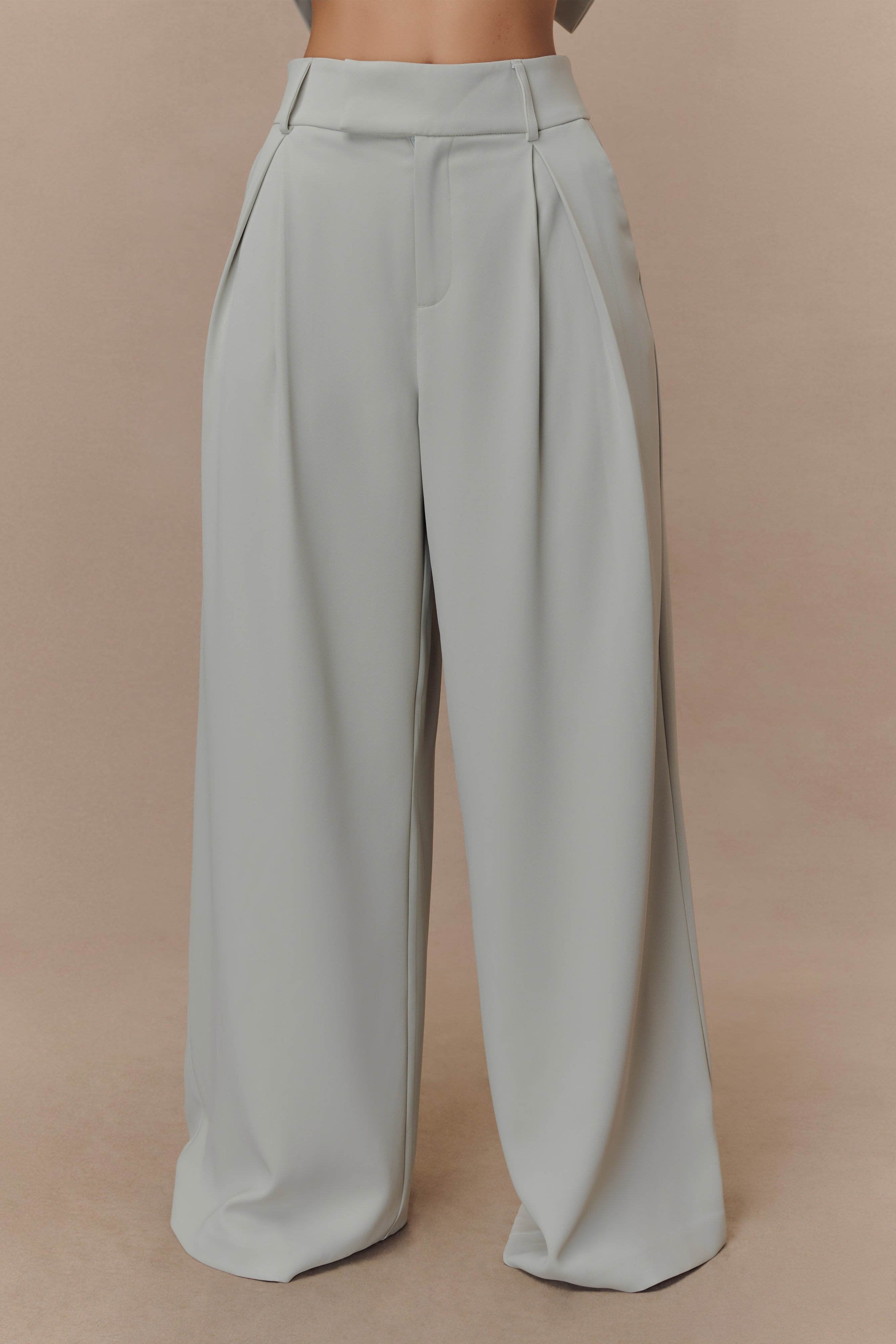 Sage Pleated Wide Leg Pants