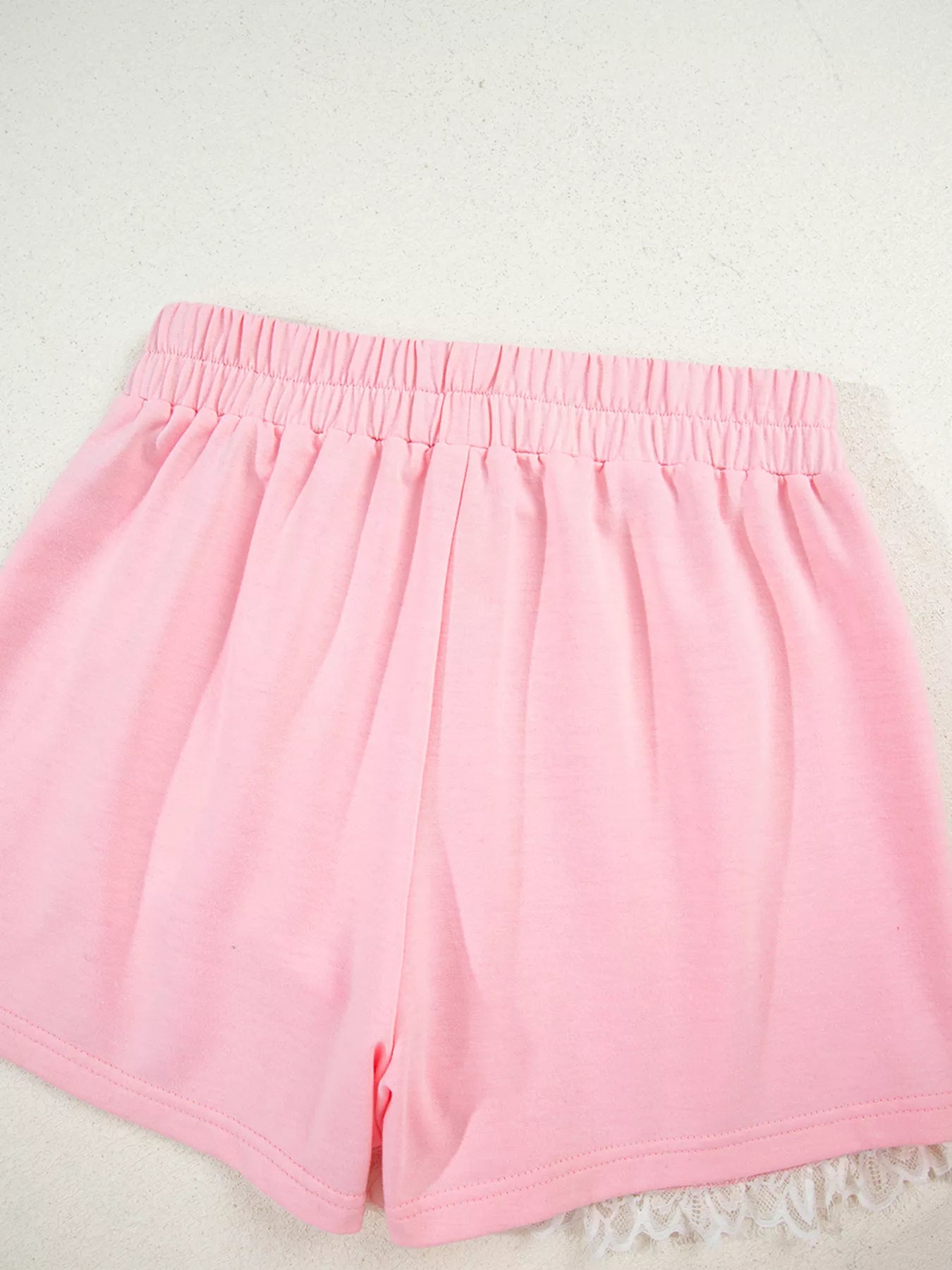 Peter Pan Lace Embellished Neck Sweatshirt and Skirt Two Piece Set