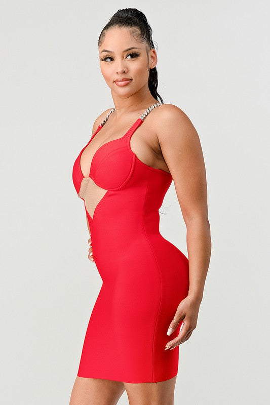 Lee's Athina Sexy Bodycon Bandage Party Mini Dress