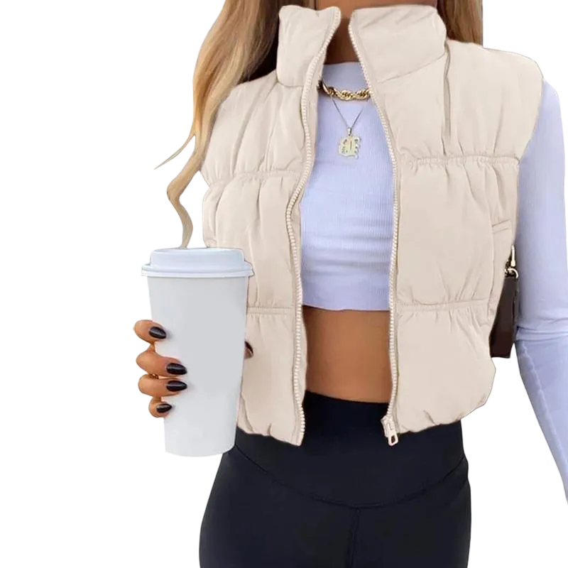 Sleeveless padded puffer vest