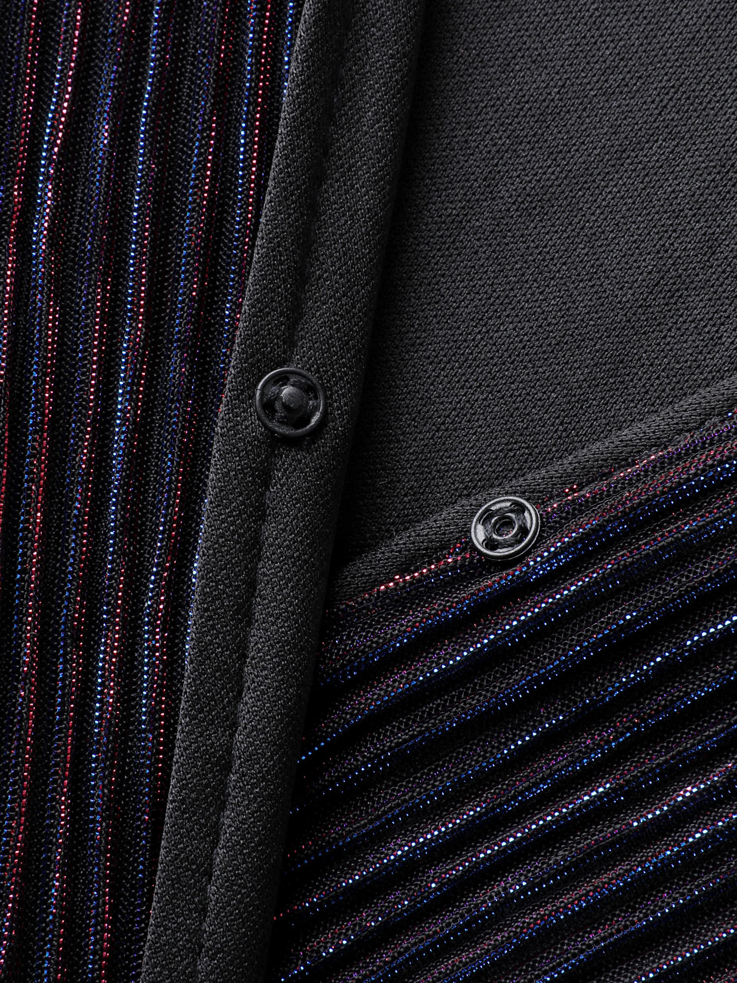 Luxe Mesh Pleated Elastic Waist Wrap Dress