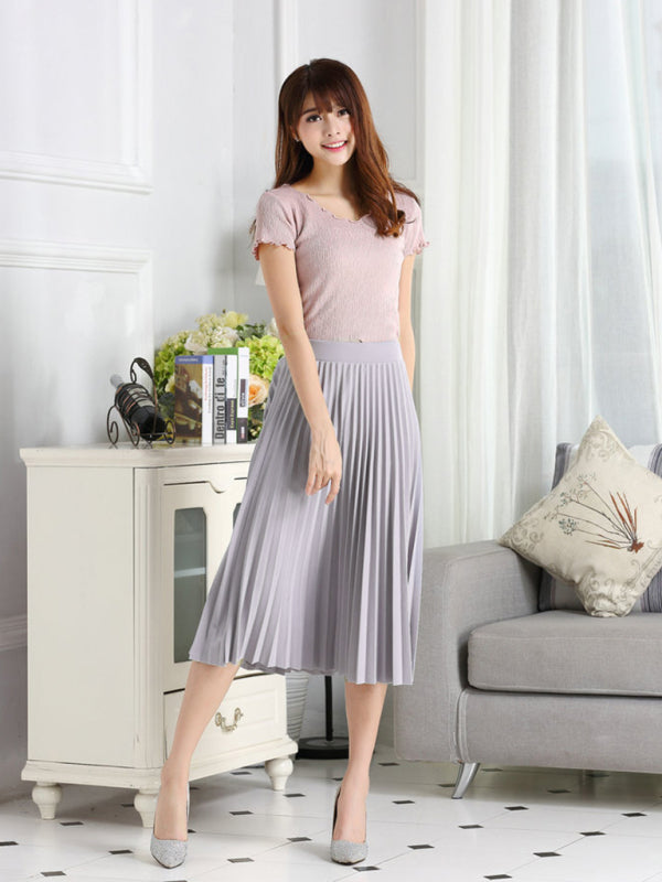 A-Line Skirt Midi Skirt