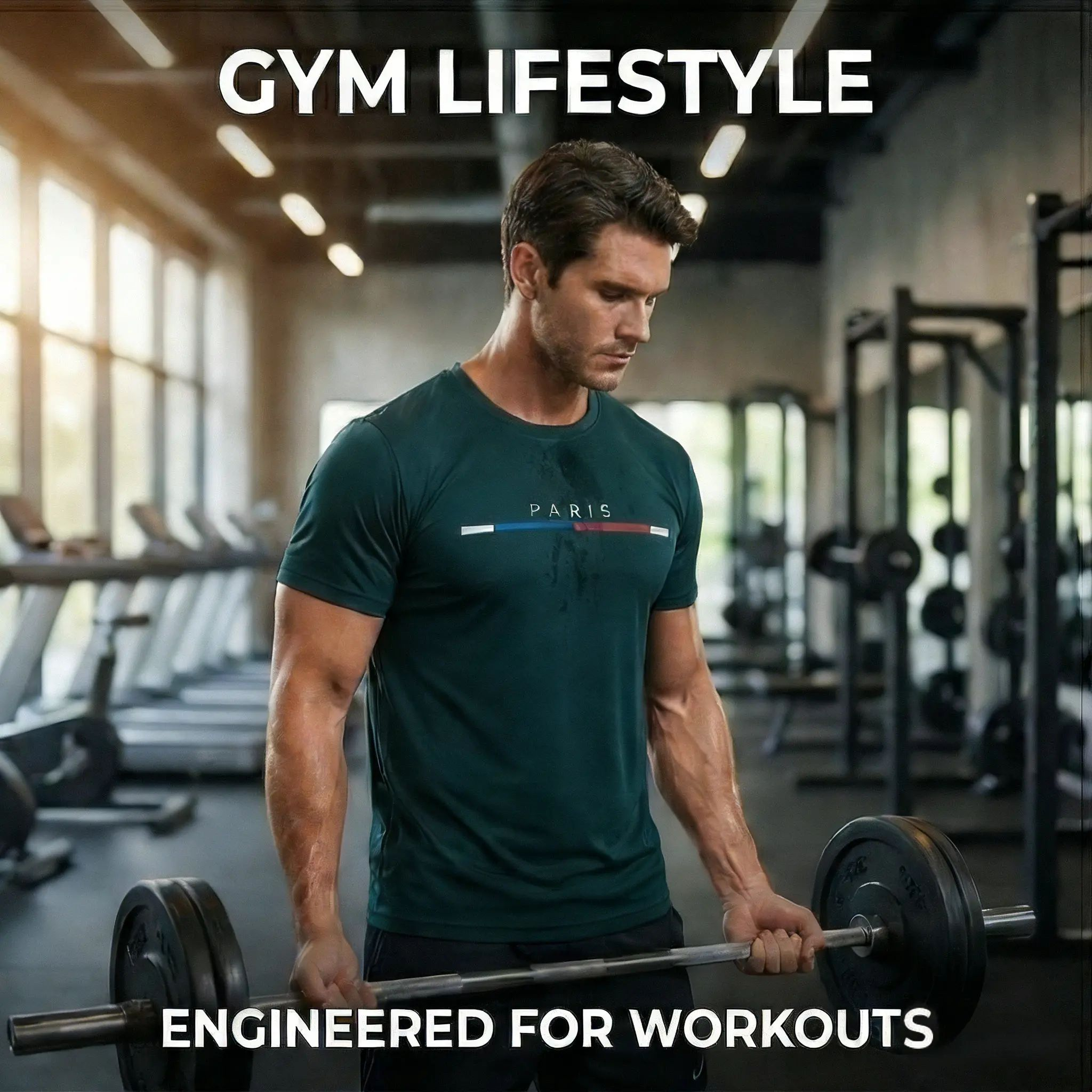 Men's 6-Pack Graphic Tees Short Sleeves Moisture Wicking Quick-Dry Athletic Cut Soft Tops for Summer Training & Running Value Set