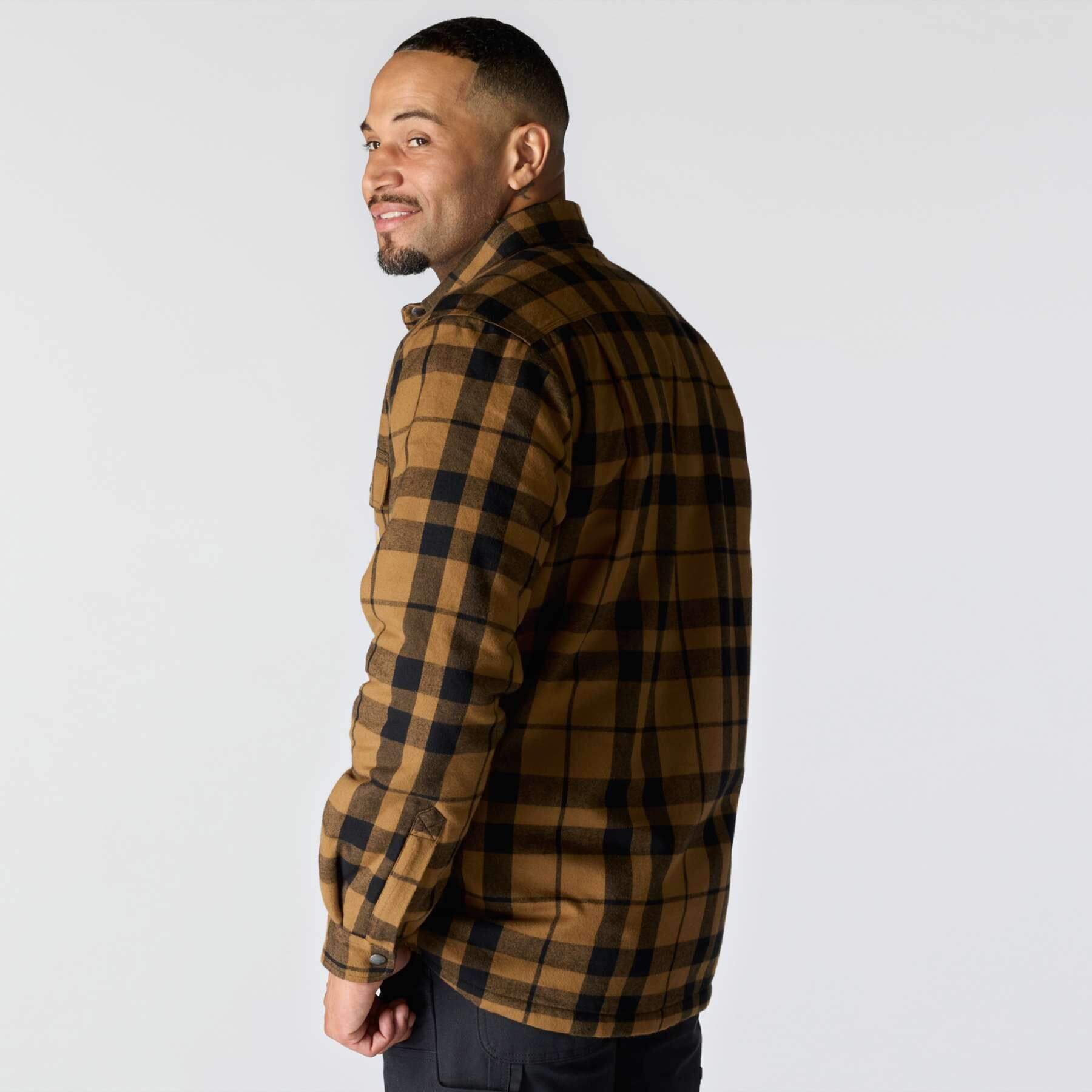 CHT Relaxed Fit Flannel Sherpa-Lined Shirt Jac Shacket 107017