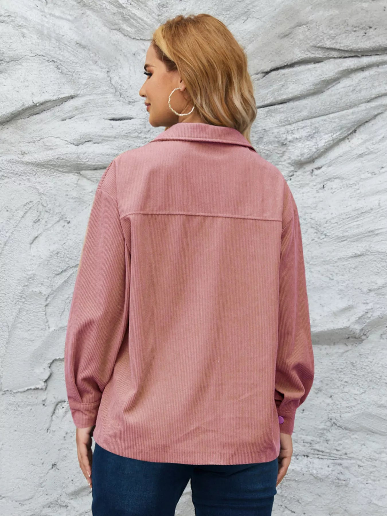 Casual Corduroy Button-Down Jacket