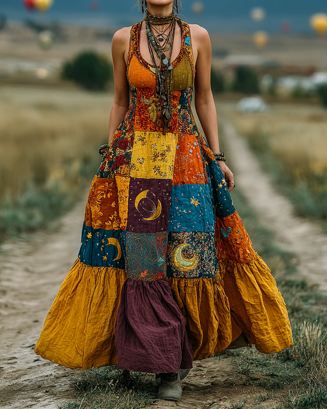 Western Star and Moon Elements Dress 1353