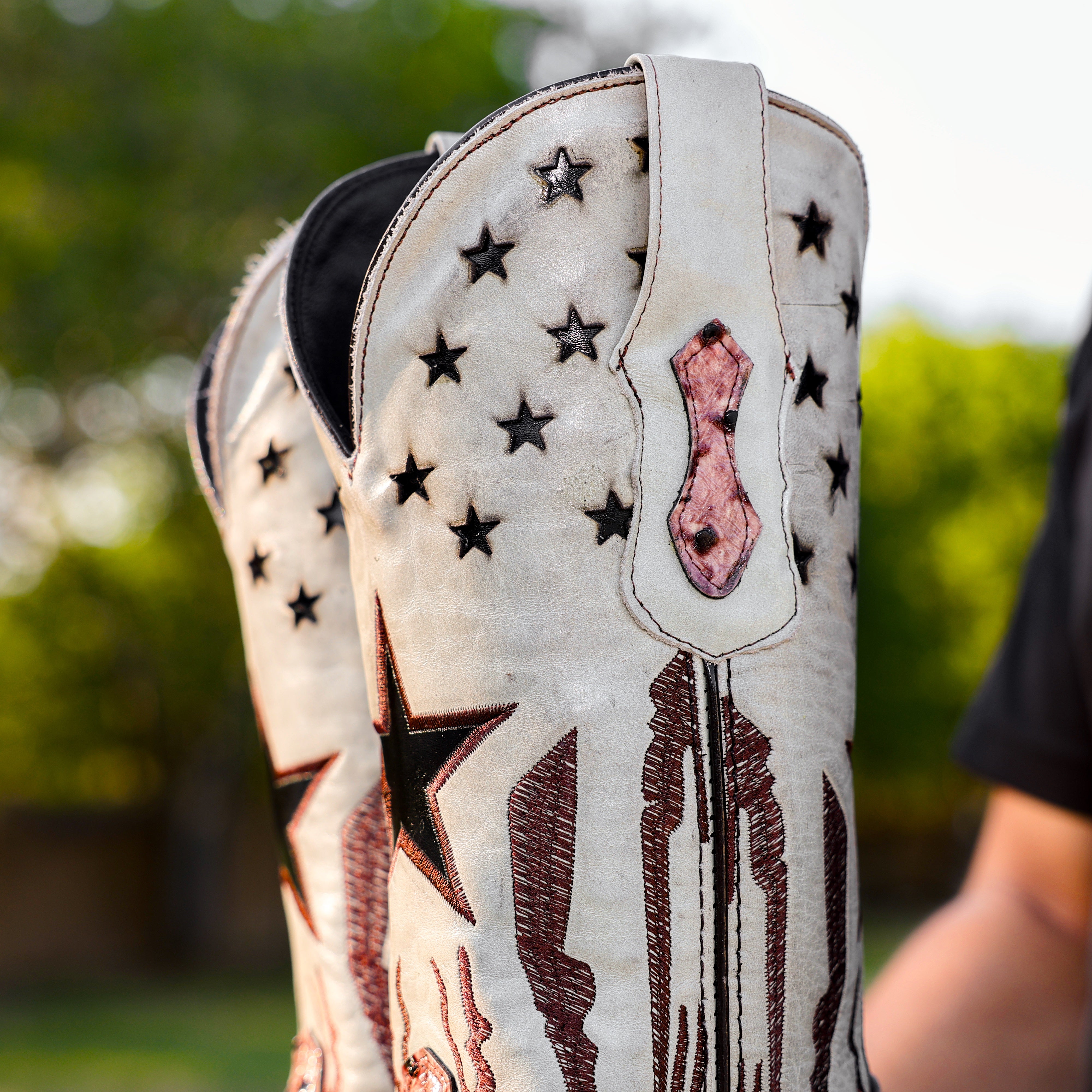 Orix Ostrich Leather Boots - Square Toe