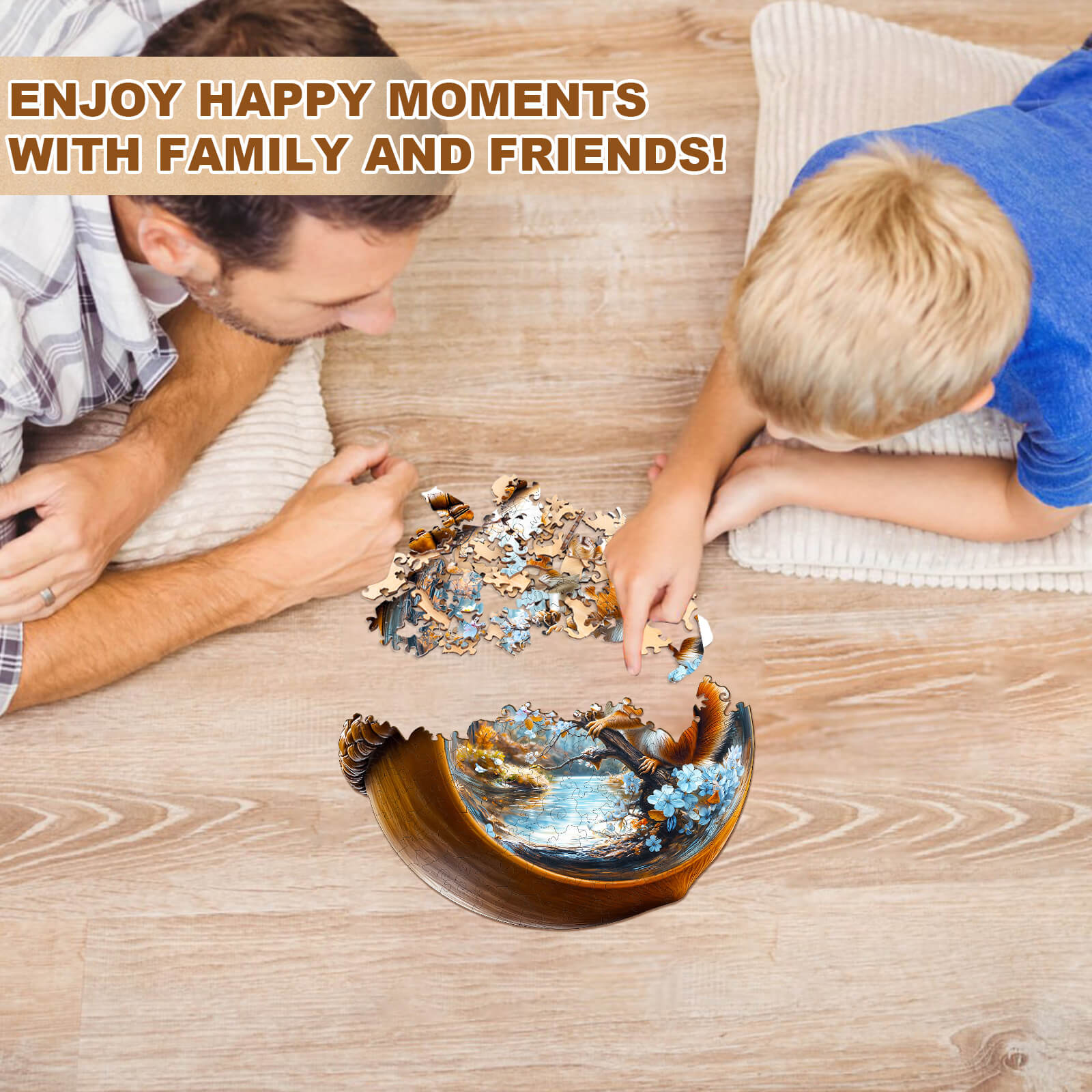 Acorn squirrel Wooden Jigsaw Puzzle