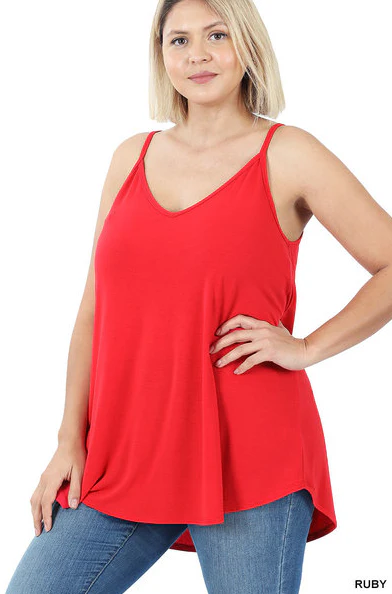 Plus Size Reversible Spaghetti Strap Cami