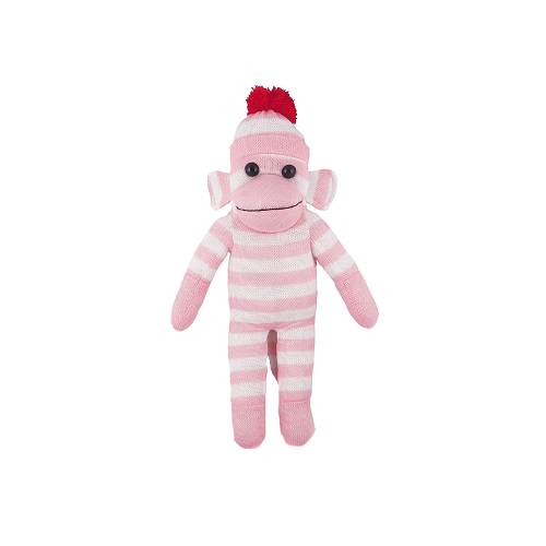 Floppy Sock Monkey Pink 8inch