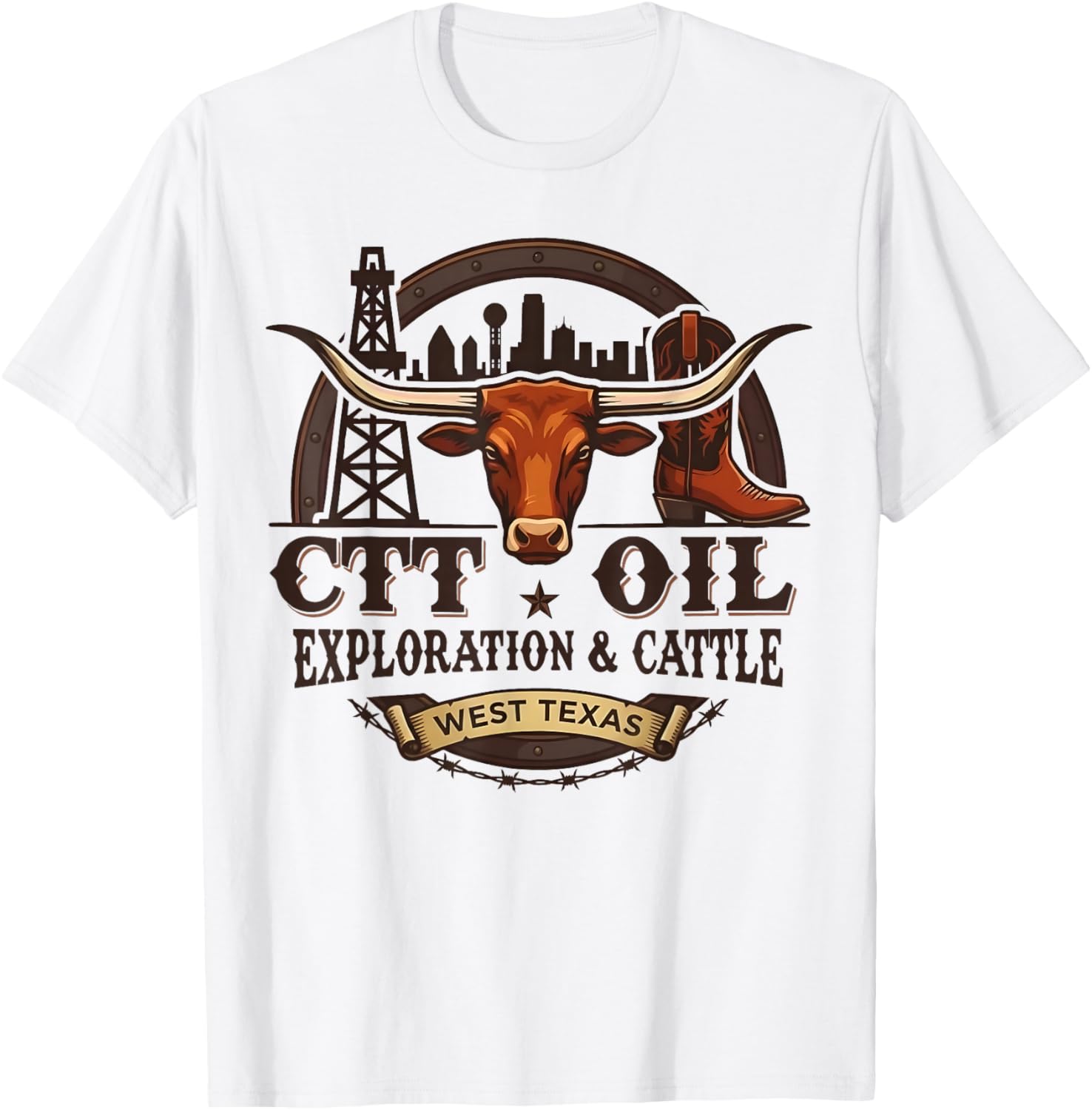 CTT Oil Exploration & Cattle Vintage T-Shirt