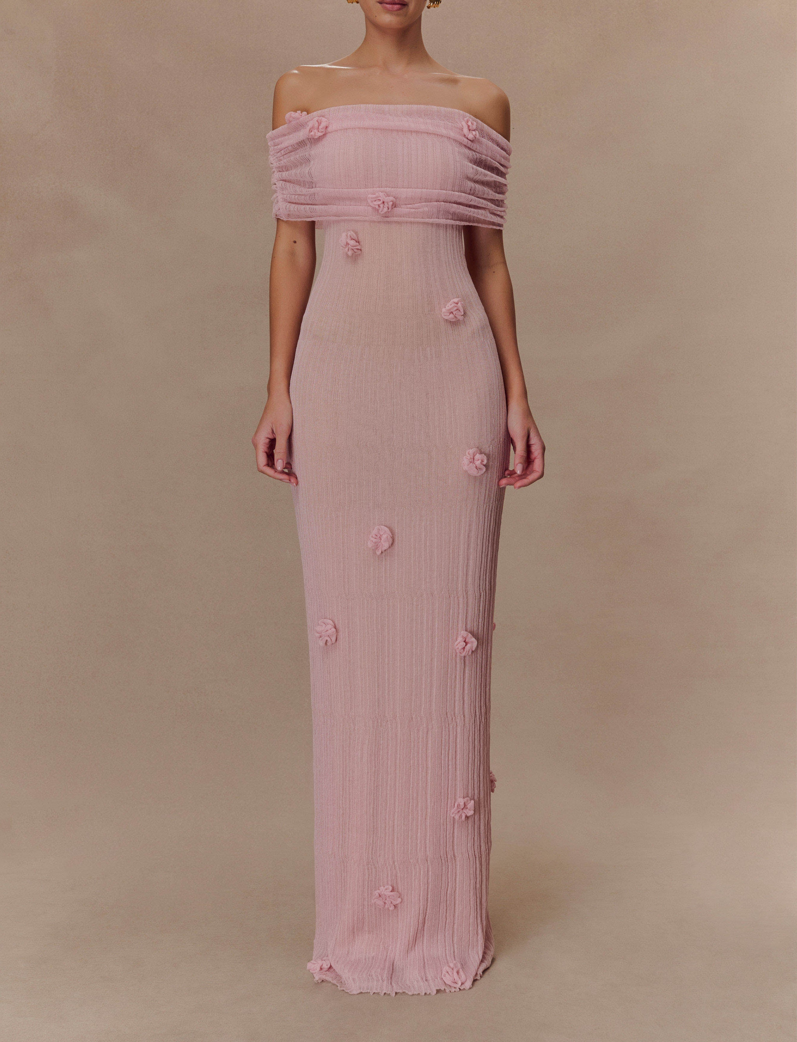 Pink Orchid Knit Maxi Dress