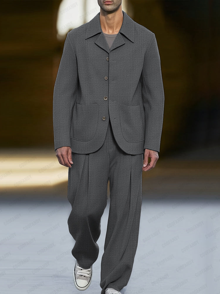 Modern Smart Casual Thin Suit Set