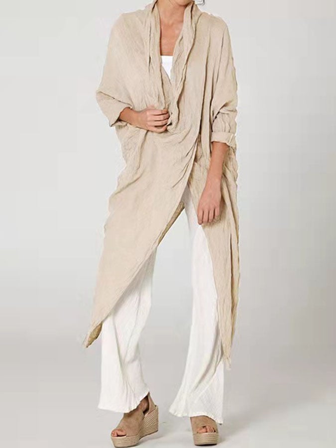 Cotton And Linen Slit Shirt  1997