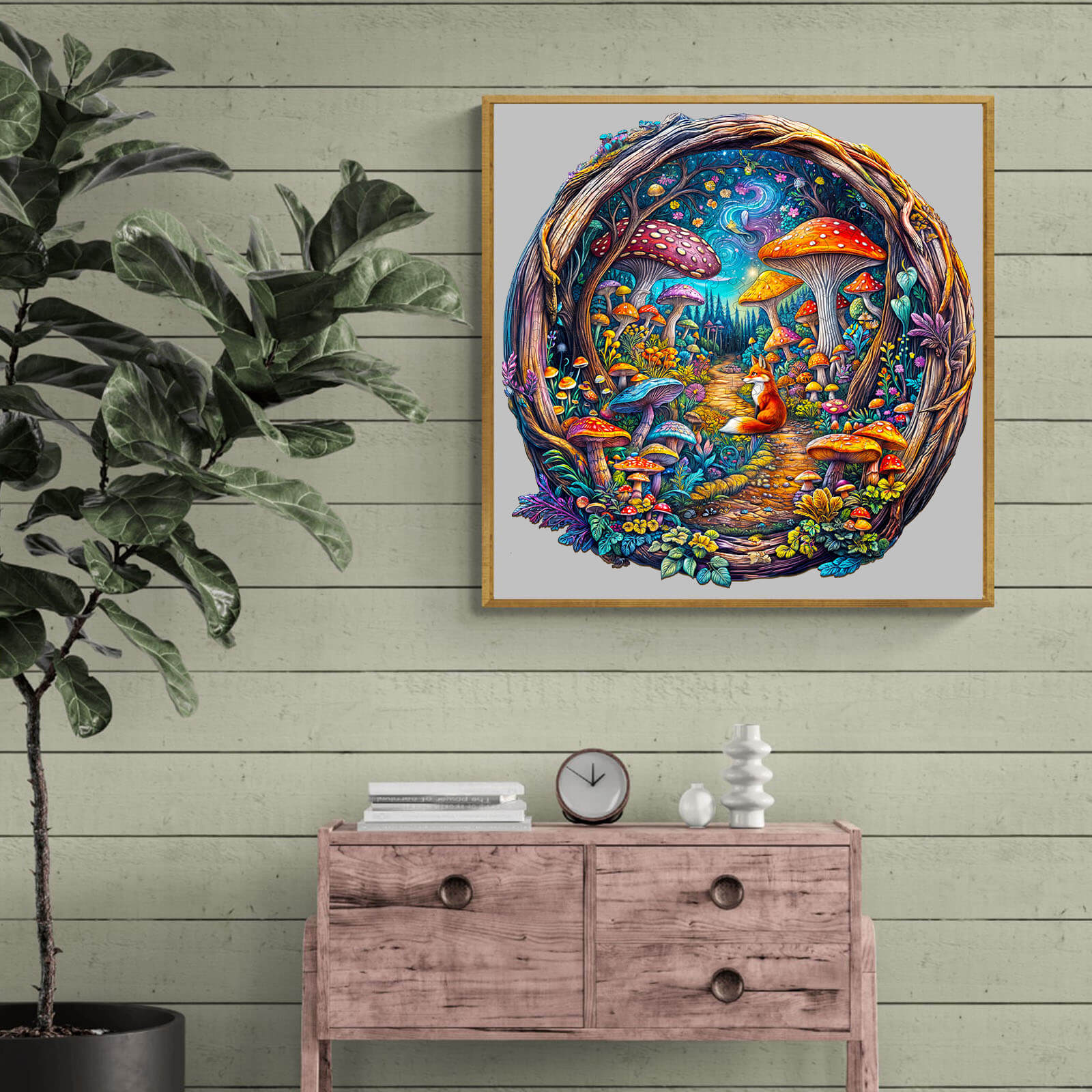 3D Mushroom Forest Wooden Jigsaw Puzzle