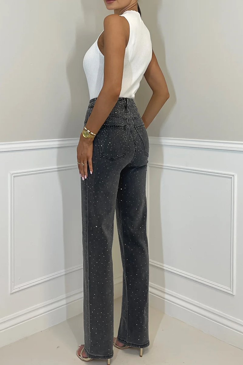 Women's Elegant Starry Sky Hot Diamond Jeans