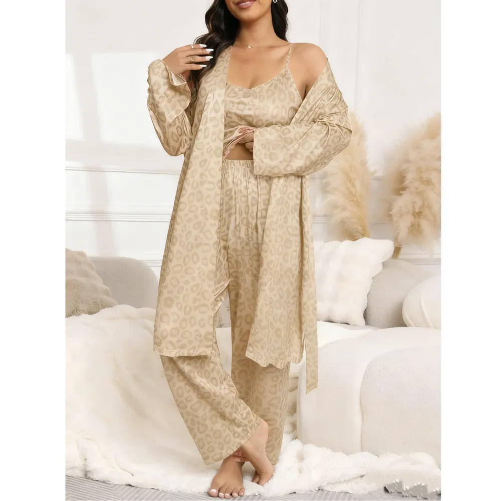 Women's Leopard Print Pajama Set