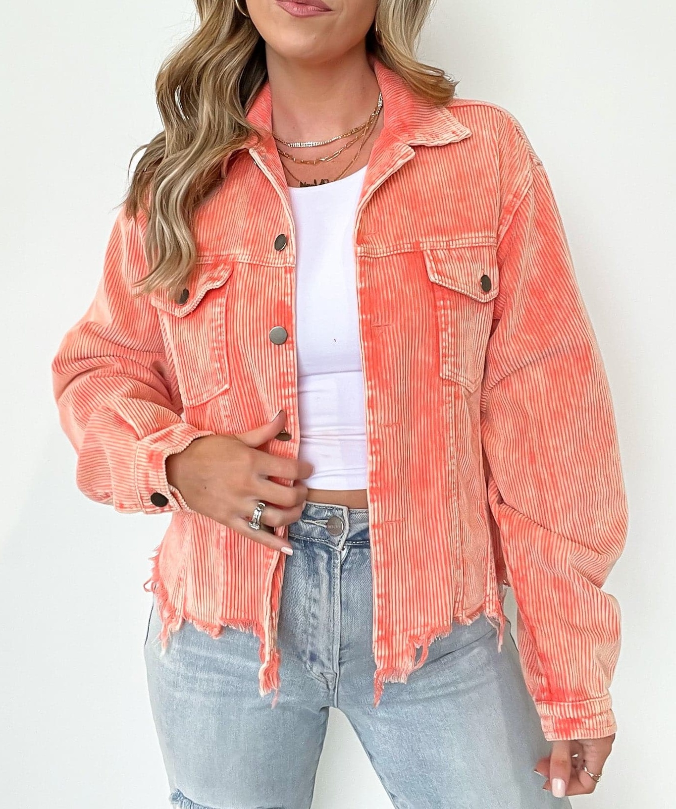 Mainstream Raw Edge Corduroy Jacket