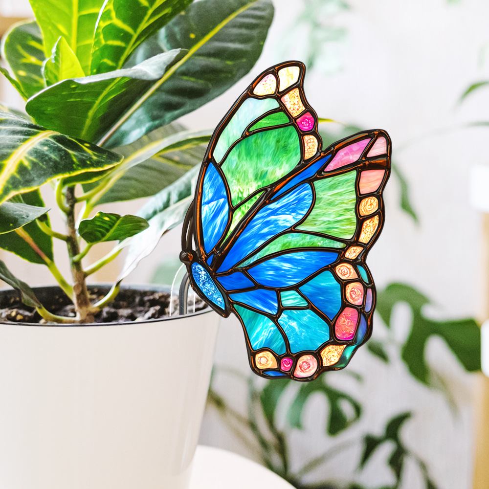 Stained Glass Kingfisher Suncatcher Decoration