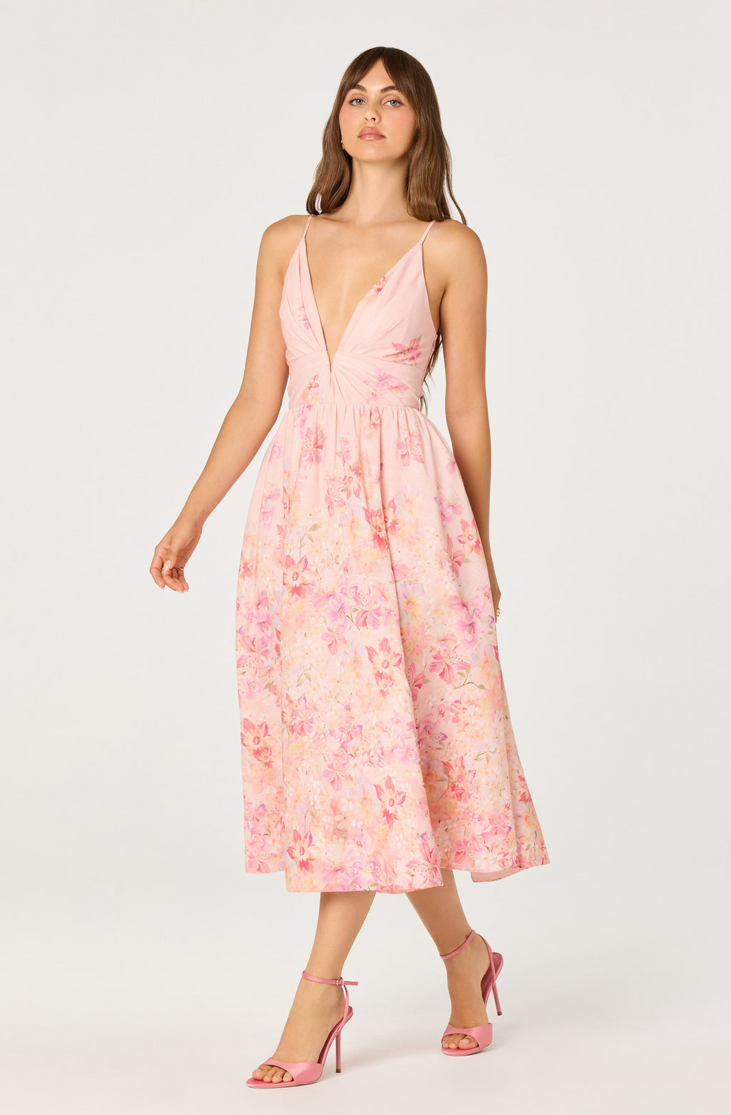 Janna Dress in Carnation Pink Floral
