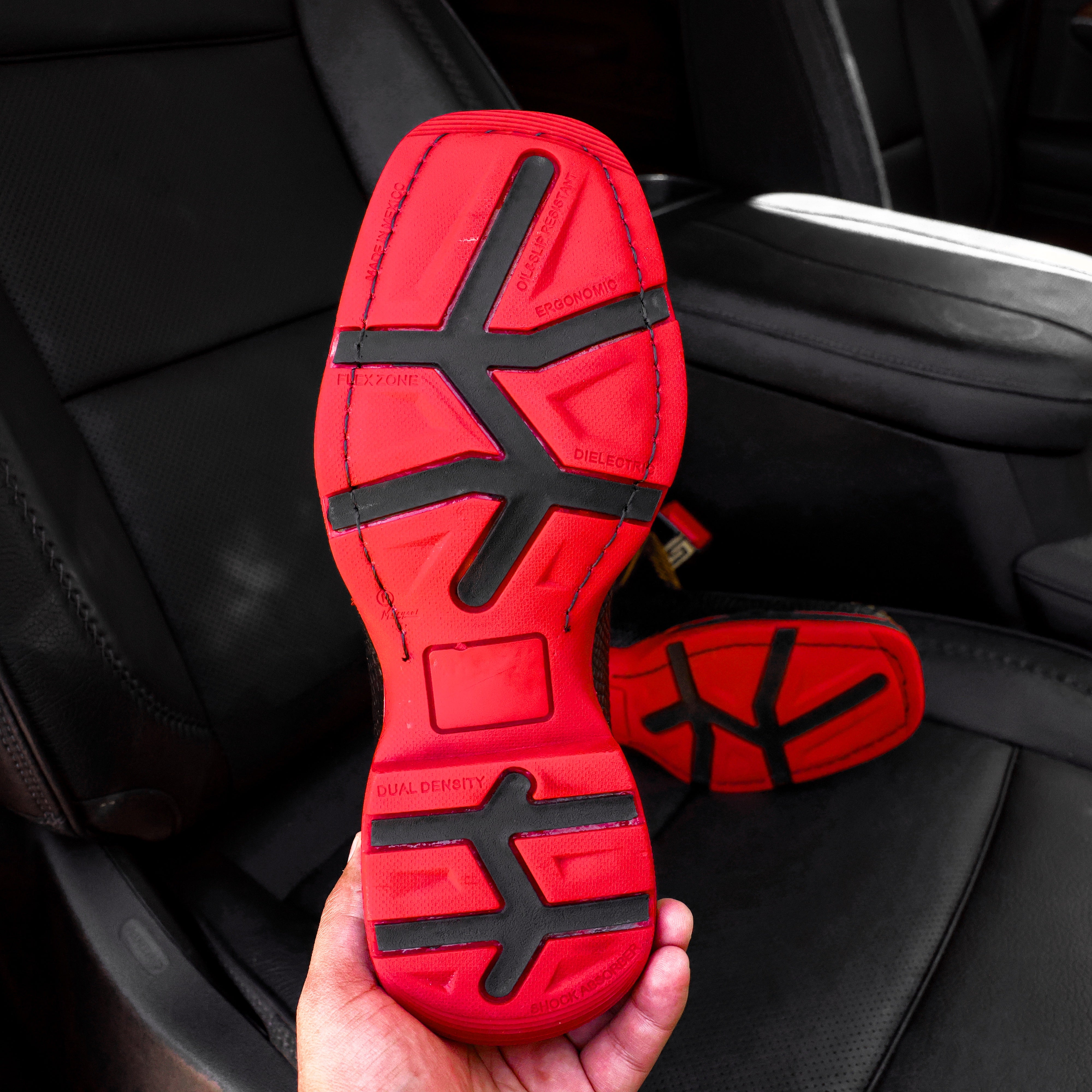 Black & Yellow Python Leather Botin With 3D Lightweight Soles - Square Toe