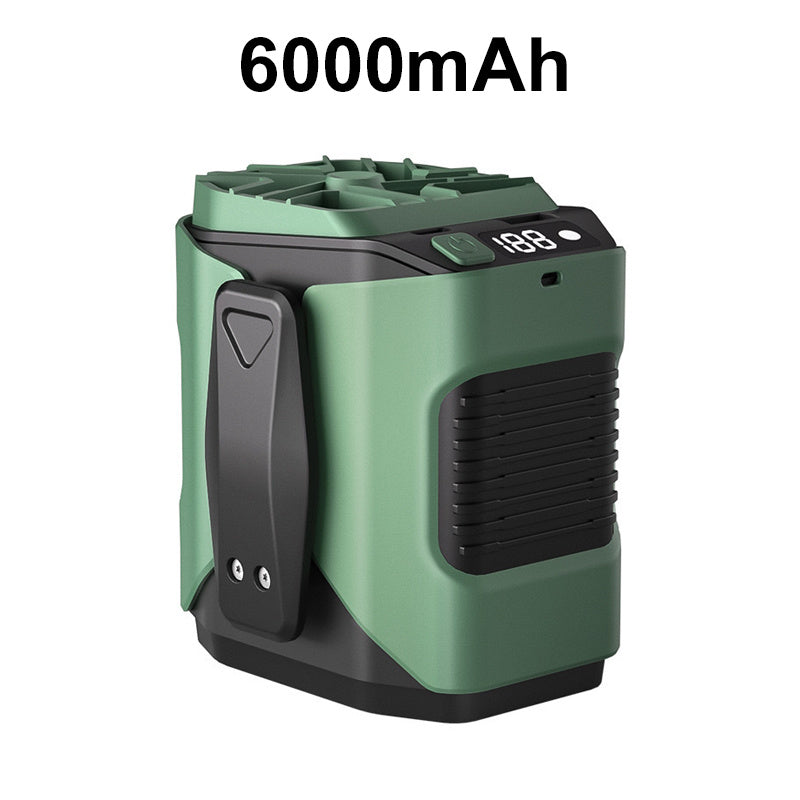 🏖️Sale For 50% OFF🌀6000mAh Multifuntion Waist Fan with 100 Speeds & Flashlight🌬️⚡