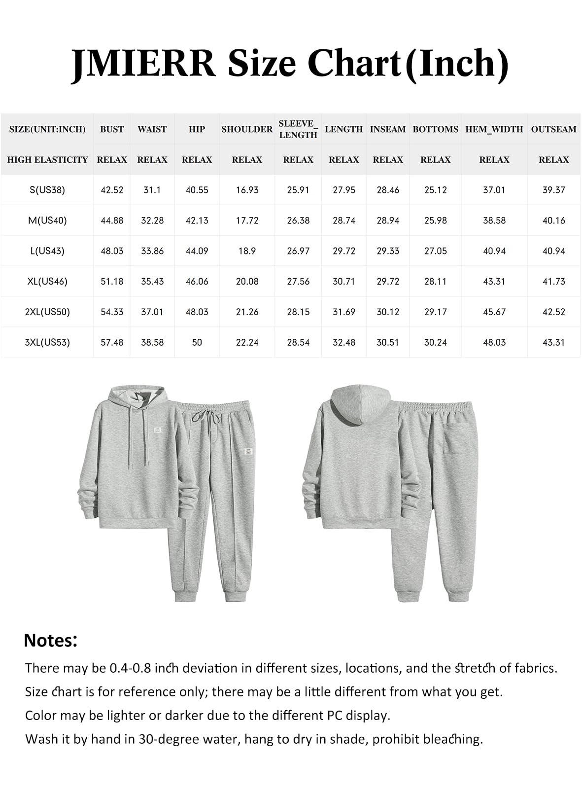 Men's 2 Piece Outfits Hoodie Sweatshirt Tracksuit & Joggers Sweatpants Sweatsuit Set